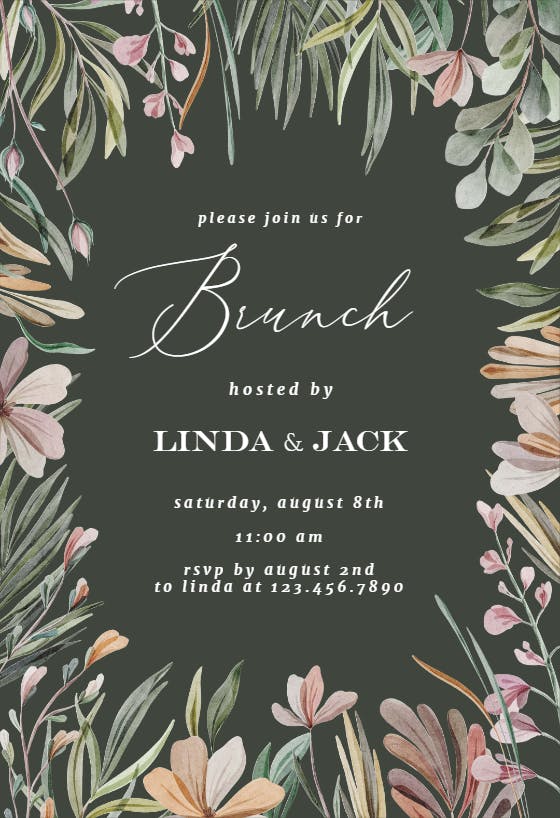 Garden frame - brunch & lunch invitation