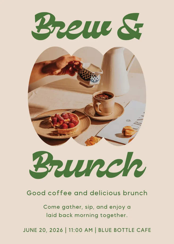 Good coffee club - invitación para brunch