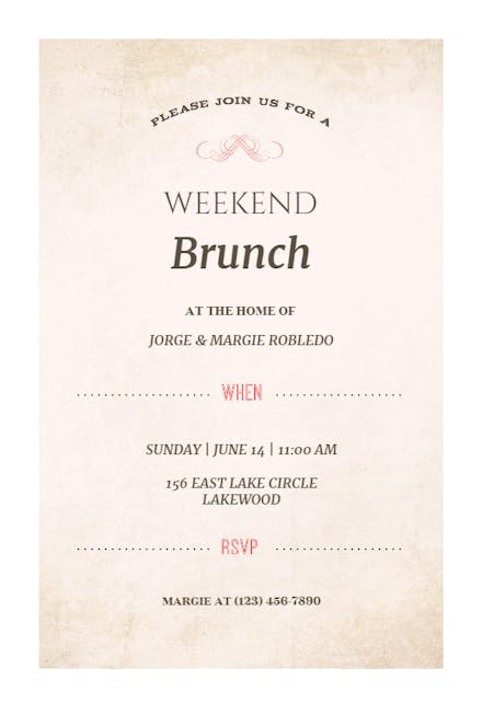 Gradient Brunch - Brunch & Lunch Invitation