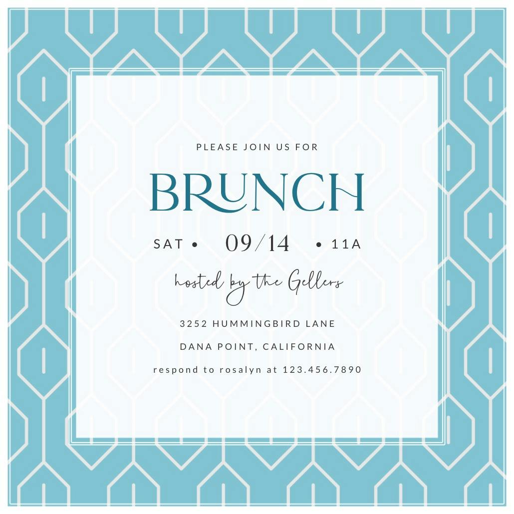 Hexagon links - invitación para brunch