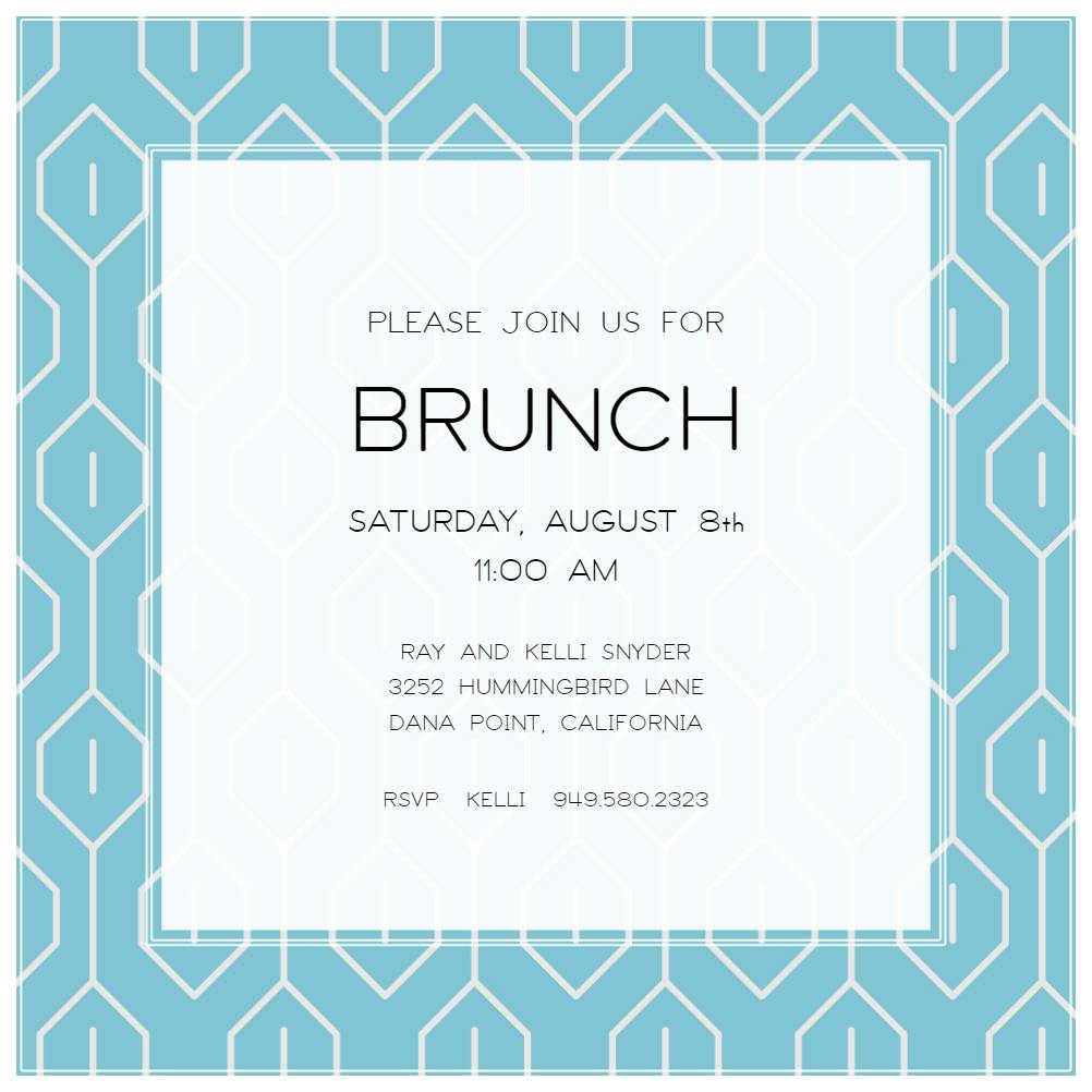 Hexagon links - brunch & lunch invitation