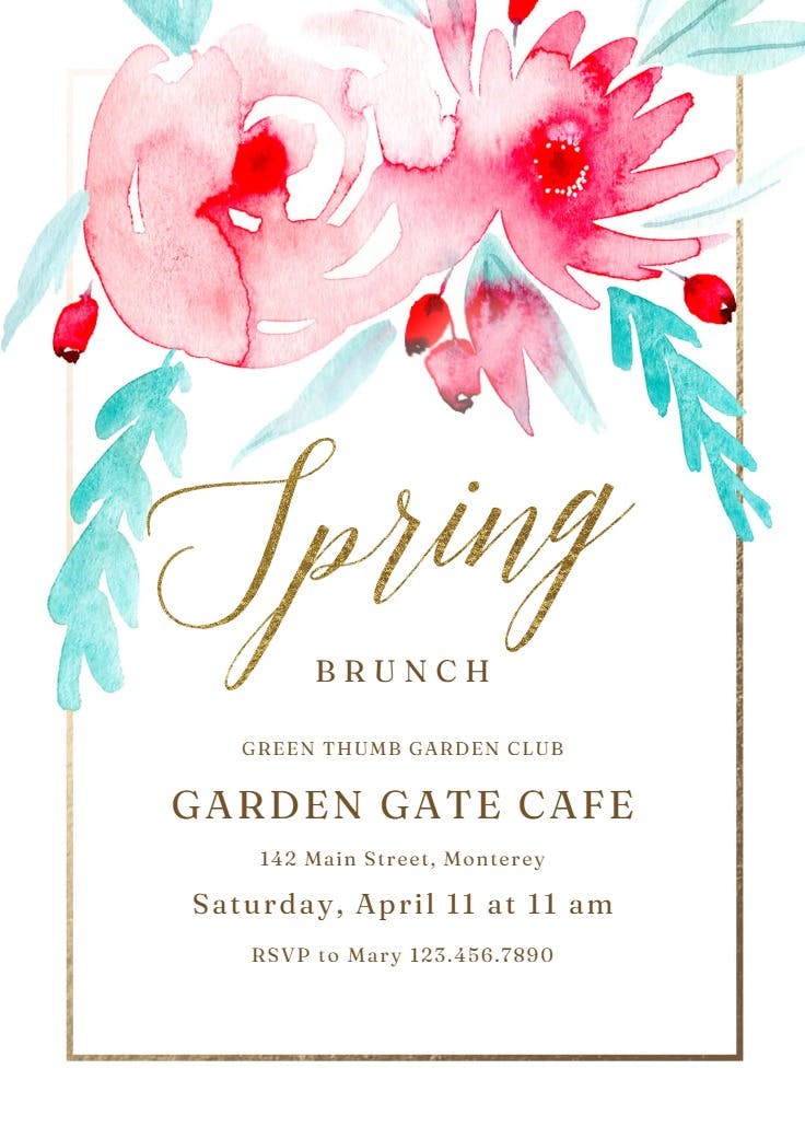 In bloom - invitación para brunch