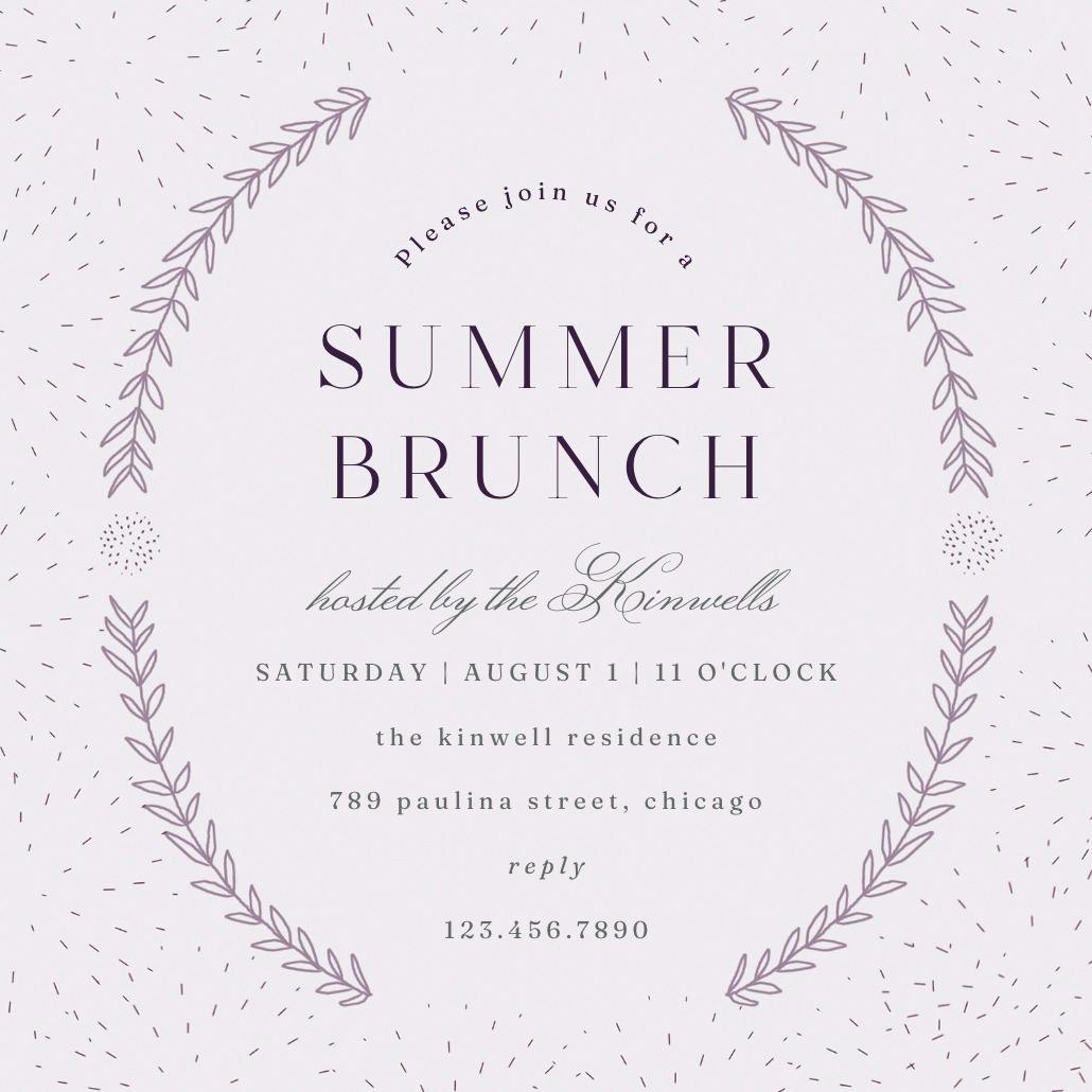 Laurel semi frame - invitación para brunch