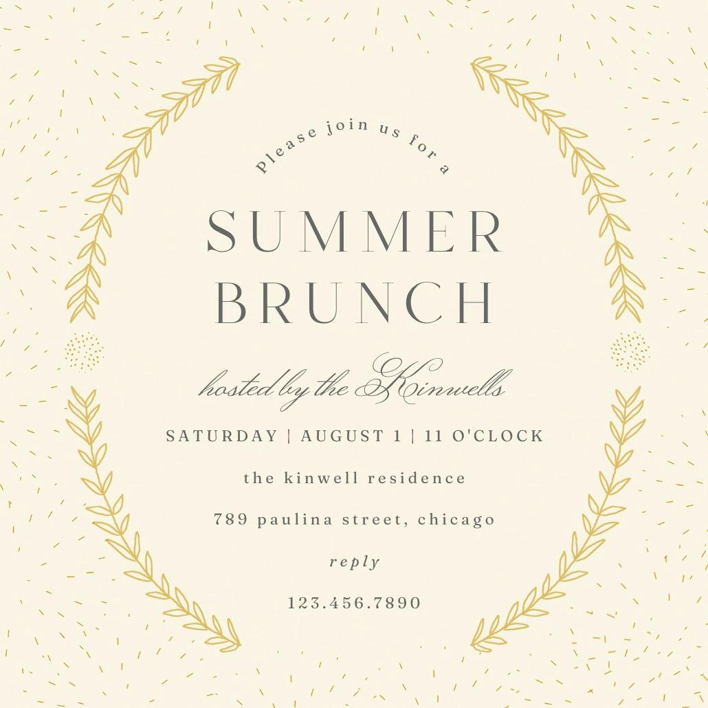 Laurel semi frame - invitación para brunch