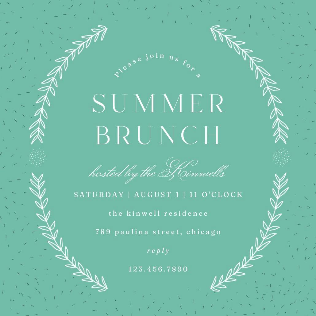 Laurel semi frame - invitación para brunch