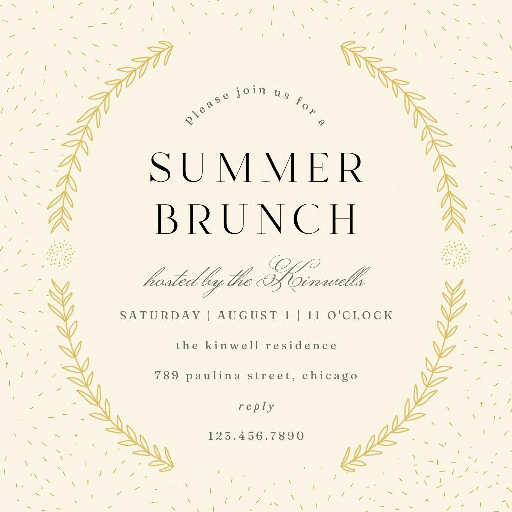 Laurel semi frame - invitación para brunch