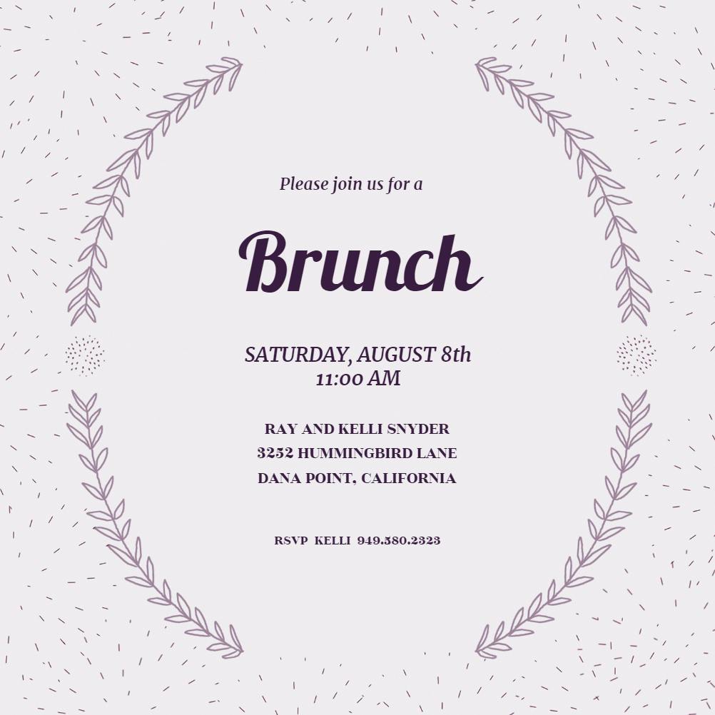 Laurel semi frame - brunch & lunch invitation
