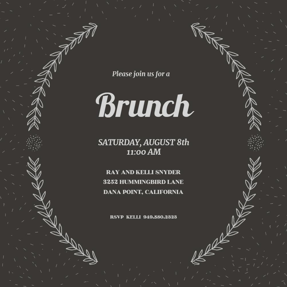 Laurel semi frame -  invitación para brunch