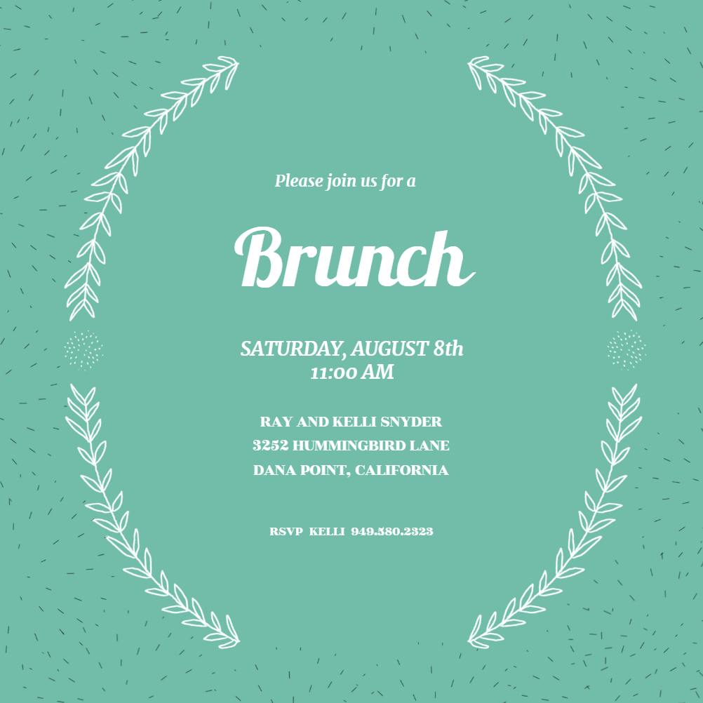 Laurel semi frame - brunch & lunch invitation