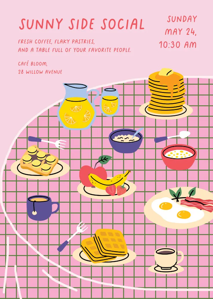 Let's do brunch - คำเชิญบรันช์และมื้อกลางวัน