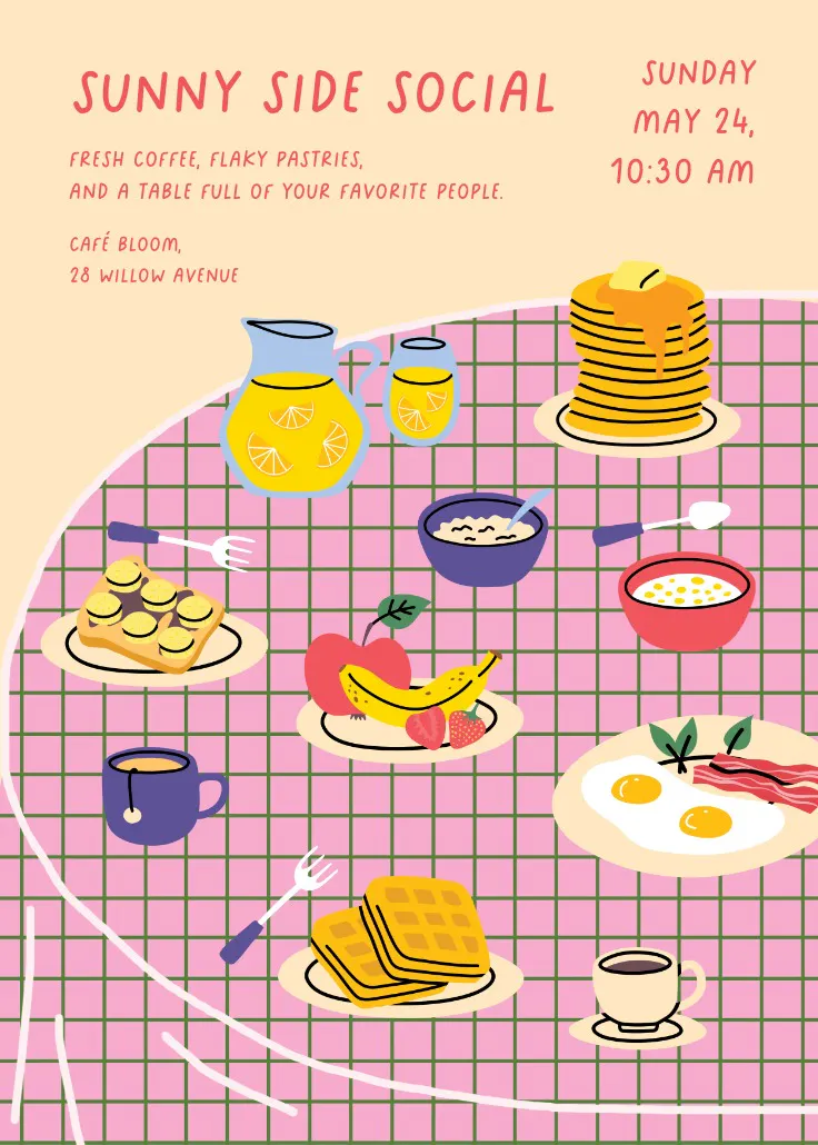 Let's do brunch - การ์ดเชิญปาร์ตี้