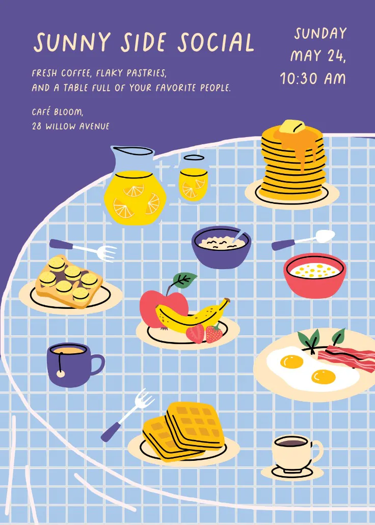 Let's do brunch - invito per festa stampabile