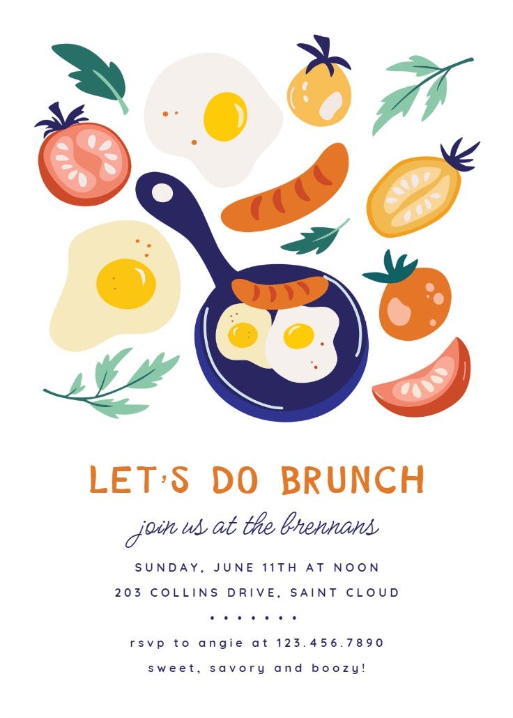 Let’s do brunch - invitación para brunch