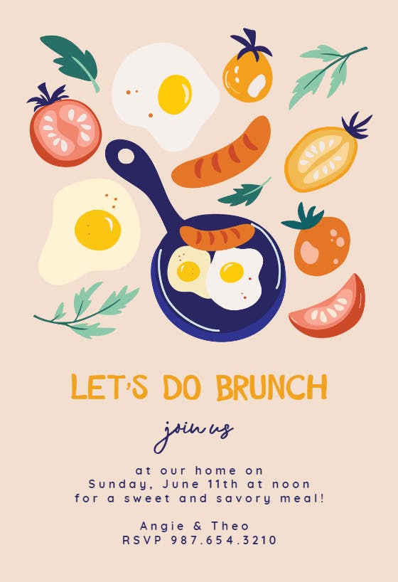 Let’s Do Brunch - Printable Party Invitation (Free) | Greetings Island