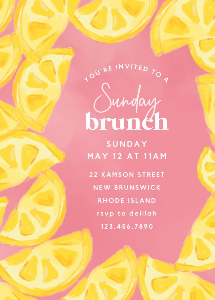 Main squeeze - brunch & lunch invitation