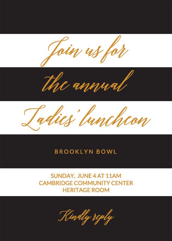 Newly minted - brunch & lunch invitation