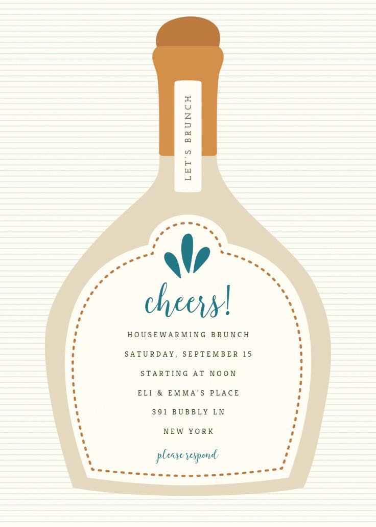 Poppin bottles - invitación para brunch