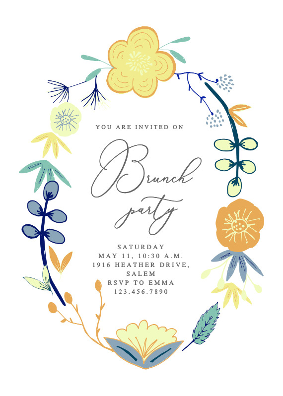 Spring Flowers - Party Invitation Template (Free) | Greetings Island