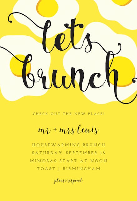 Sunny Side Up - Brunch & Lunch Invitation Template (Free) | Greetings ...