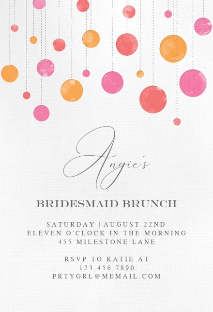 Suspended Circles Brunch - Brunch & Lunch Invitation