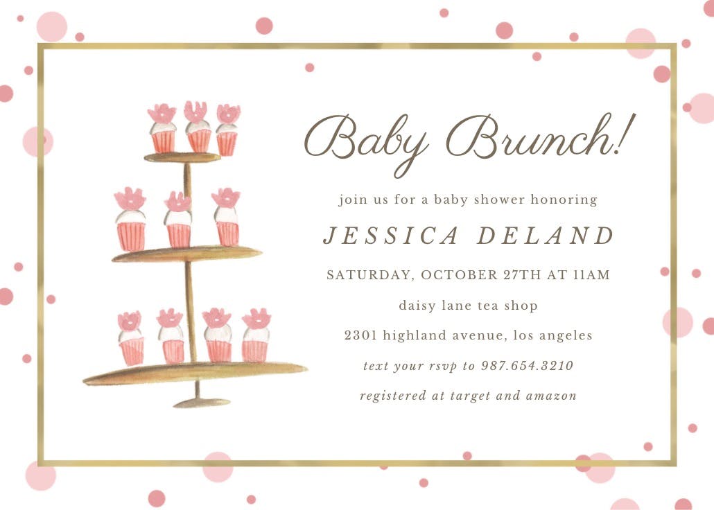 Sweet brunch - baby shower invitation