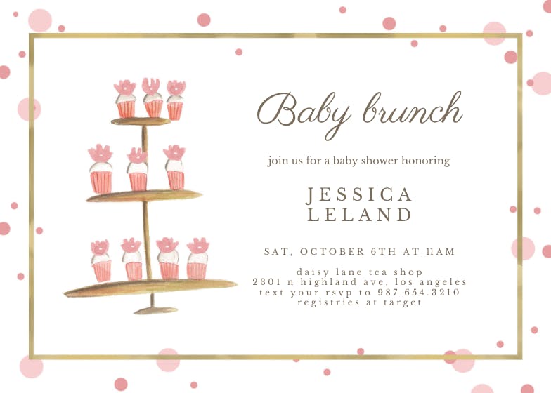 Sweet brunch - baby shower invitation