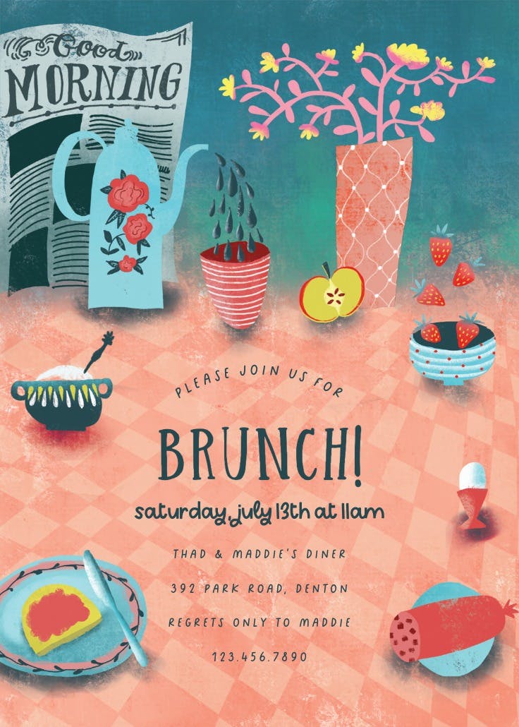 Sweet spread - brunch & lunch invitation