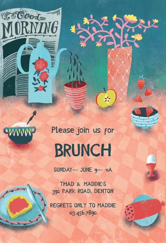 Sweet spread - brunch & lunch invitation