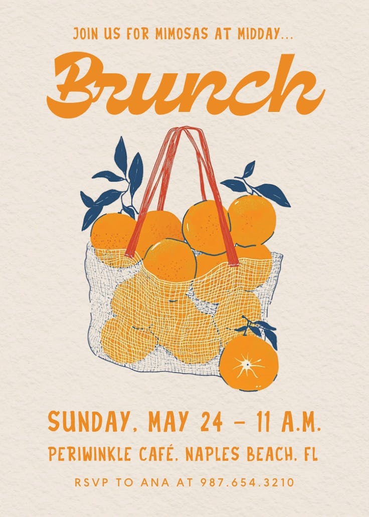 Sunday juice - invitación de fiesta