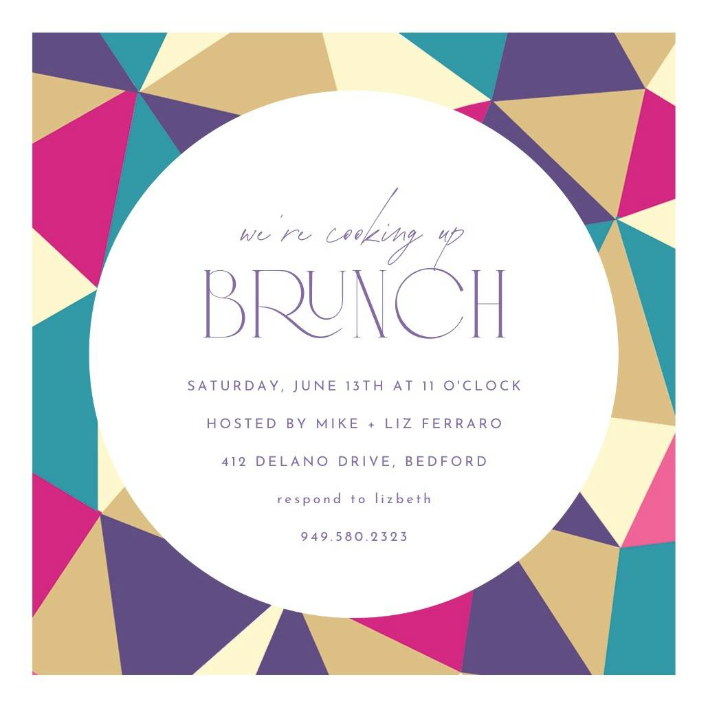 Triangle puzzle - invitación para brunch