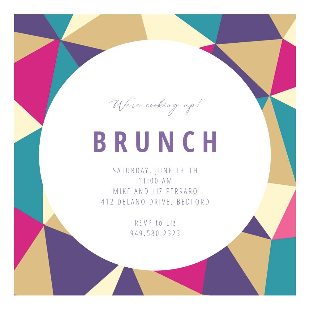 Triangle puzzle - brunch & lunch invitation