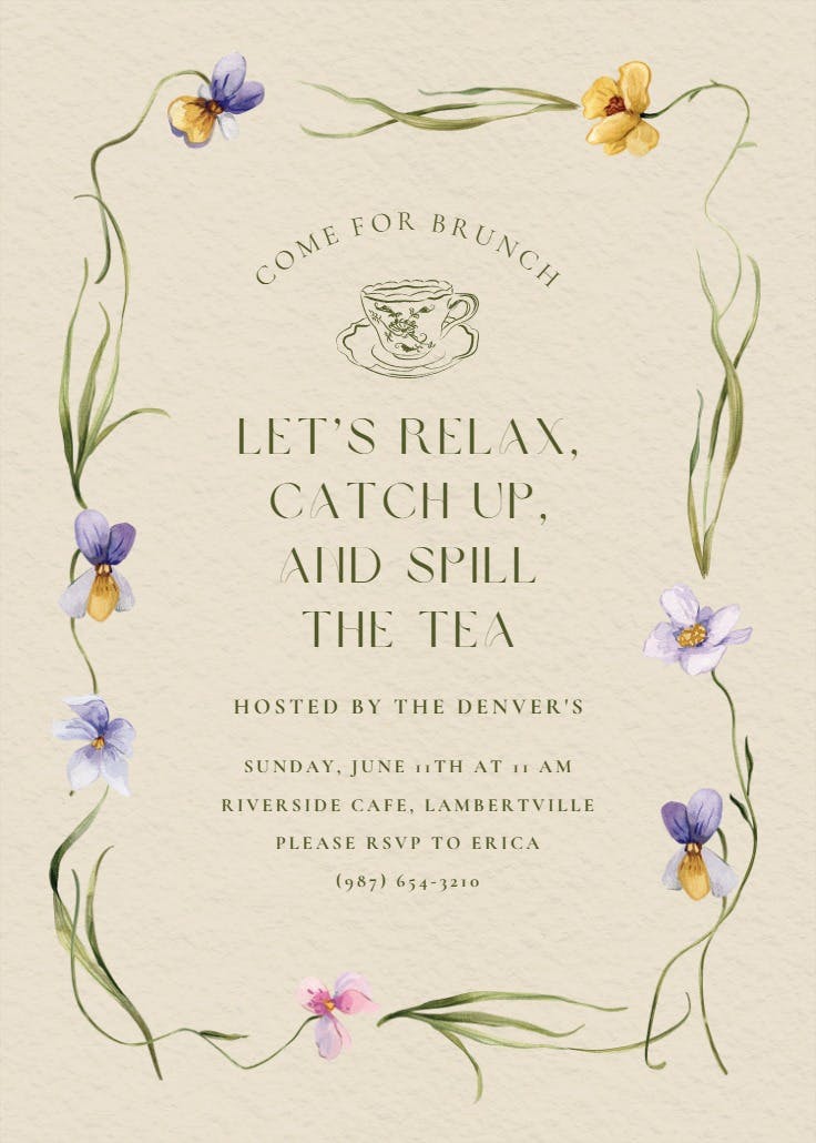 Viola - invitación para brunch