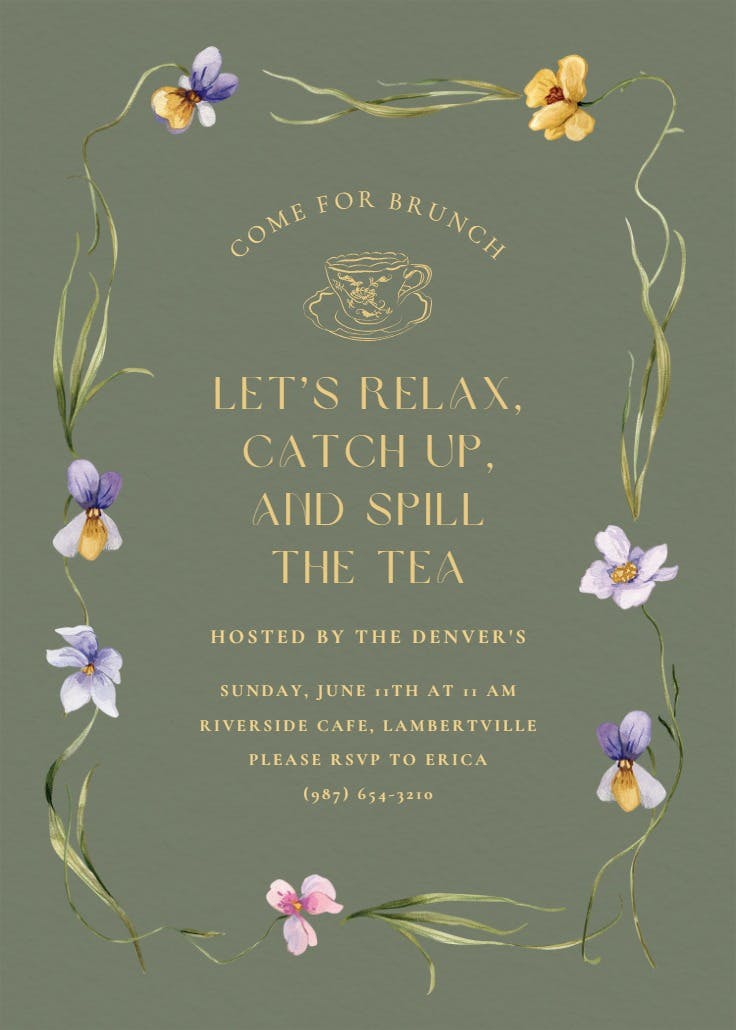 Viola - invitación para brunch