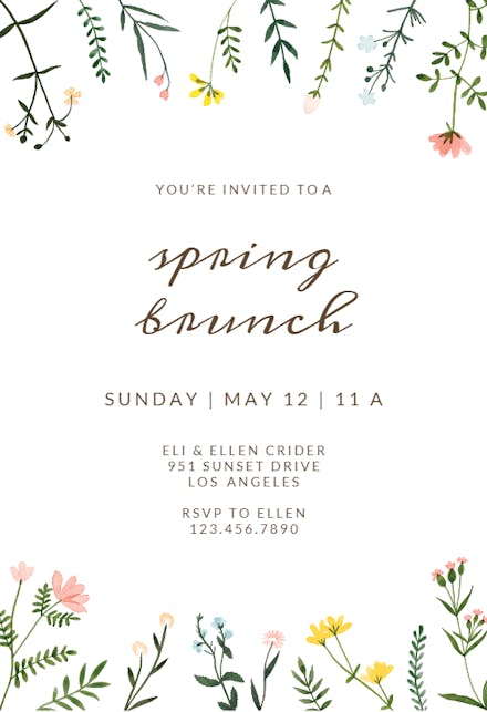 brunch lunch party invitation