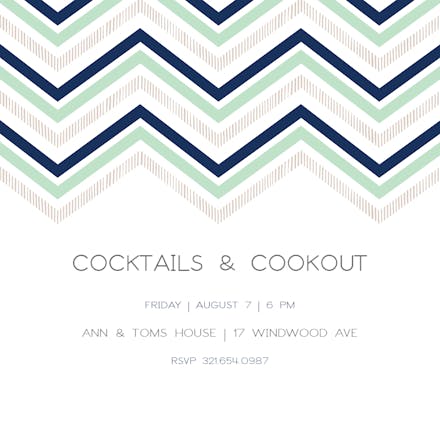 Ric Rac Rows - Invitación Para Fiesta Cóctel