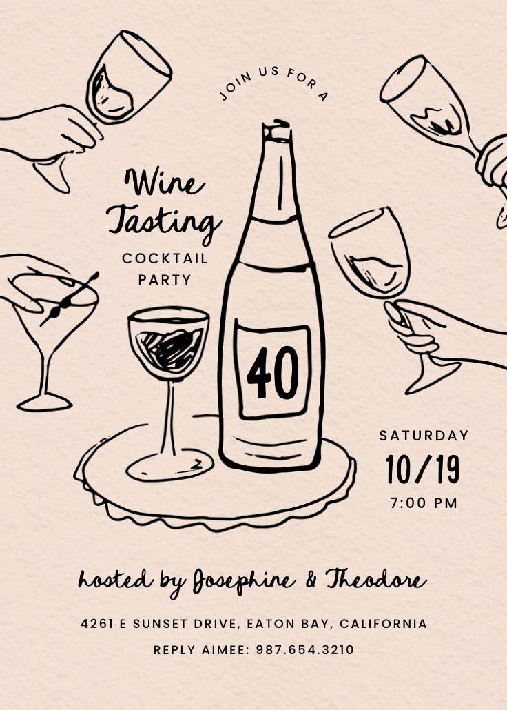 Best kind of vintage - invitación para fiesta cóctel