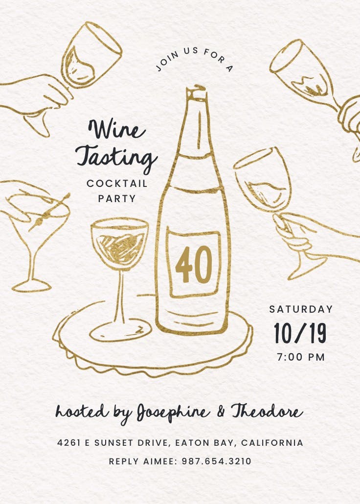 Best kind of vintage - invitación para fiesta cóctel