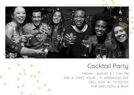 Bubble and Fizz - Invitación Para Fiesta Cóctel