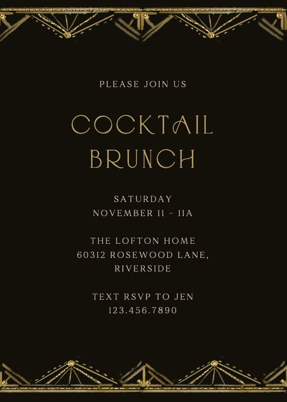 Bygone era - cocktail party invitation