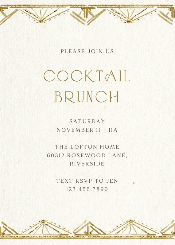 Bygone era - cocktail party invitation
