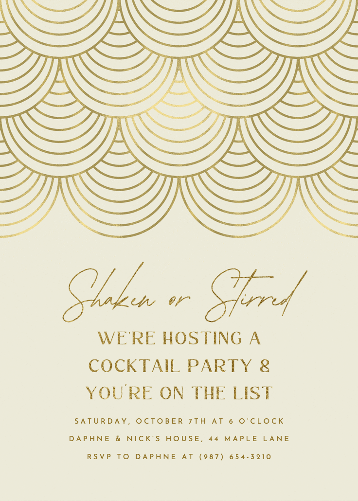 Celebration style - invitación para fiesta cóctel