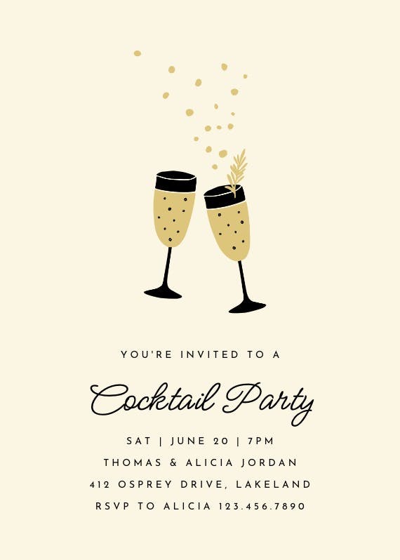 Cheers let's celebrate - business events invitation