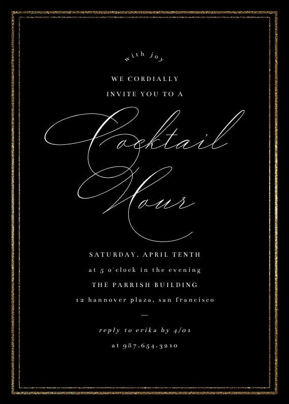 Classy cocktail - cocktail party invitation