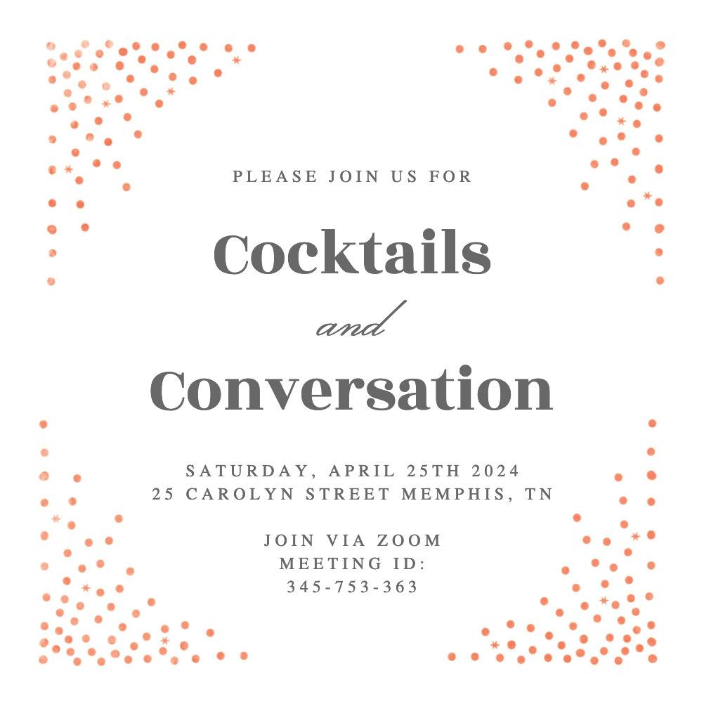 Cocktail dots -  invitation template