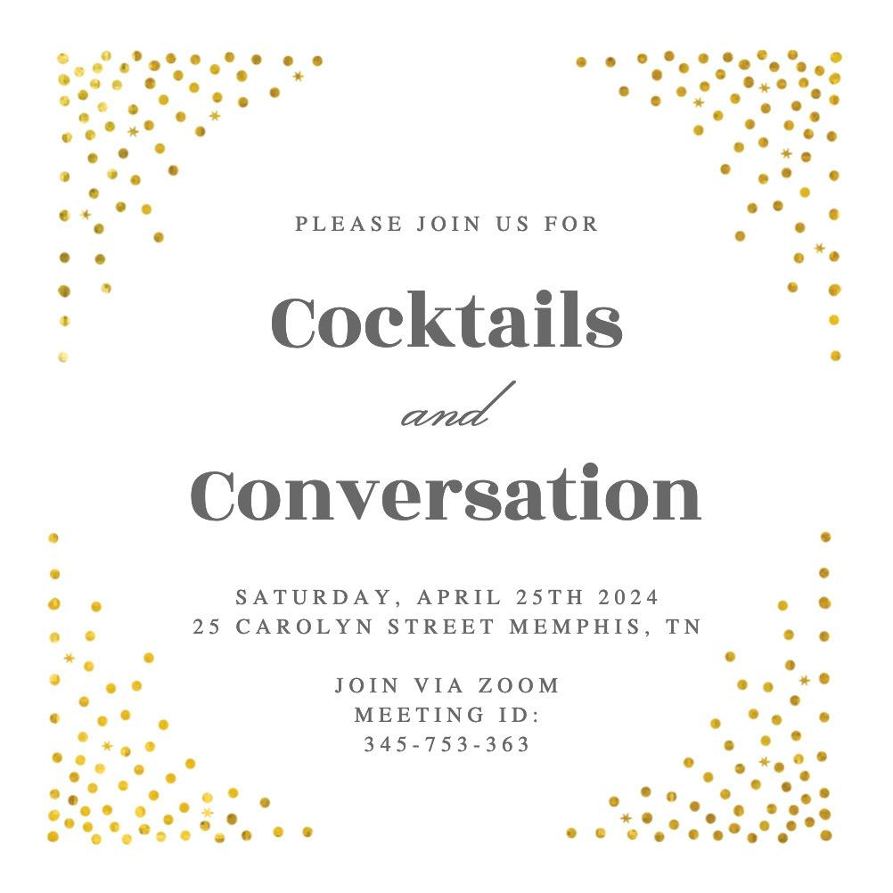 Cocktail dots - party invitation