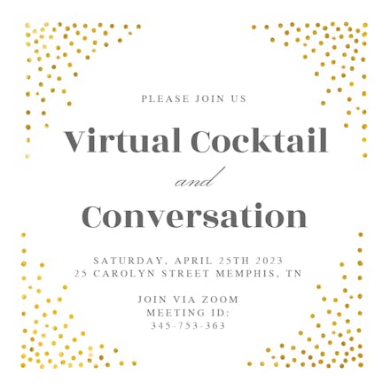 Cocktail Dots - Invitation Template
