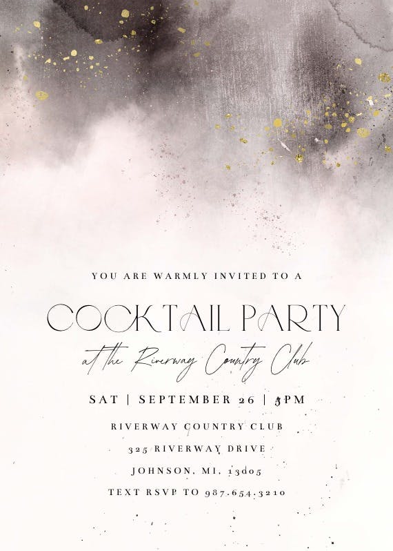 Cold blush - cocktail party invitation