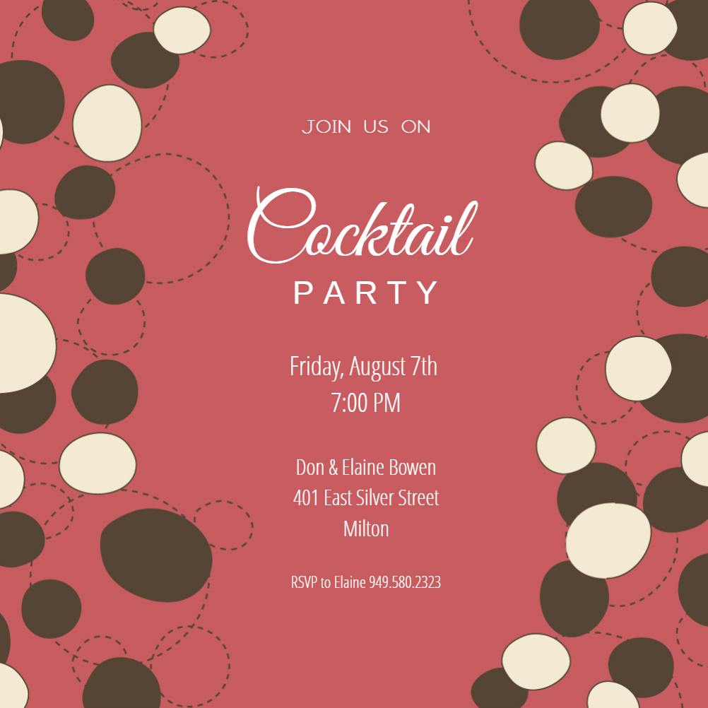 Contemporary cascade - cocktail party invitation