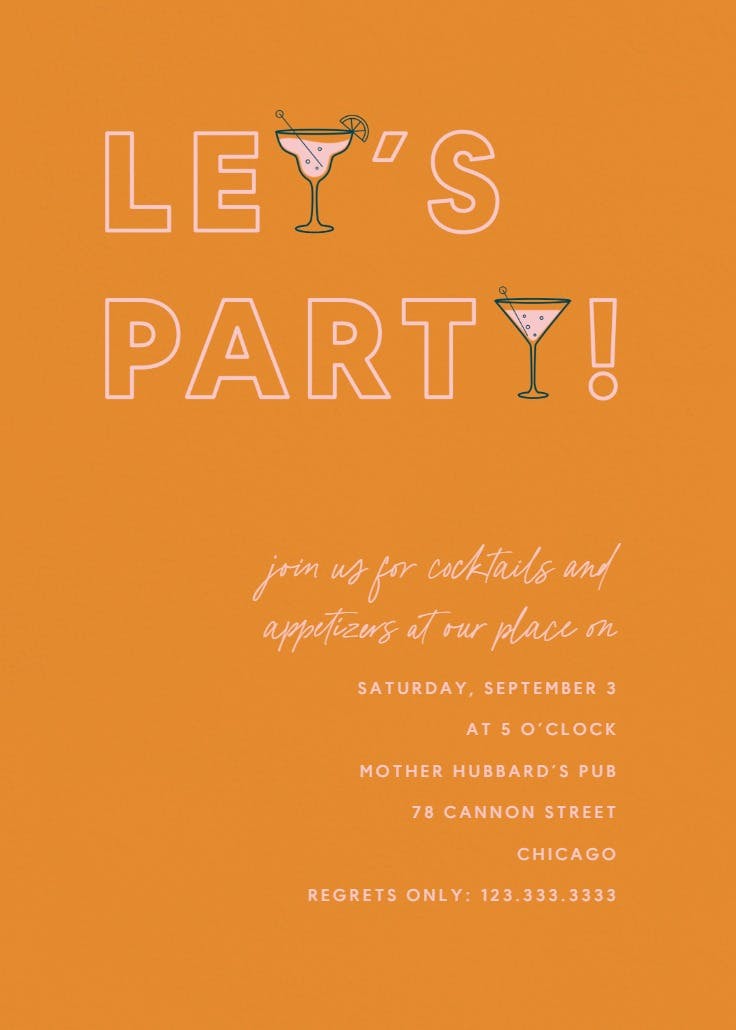 Cool & carefree - party invitation