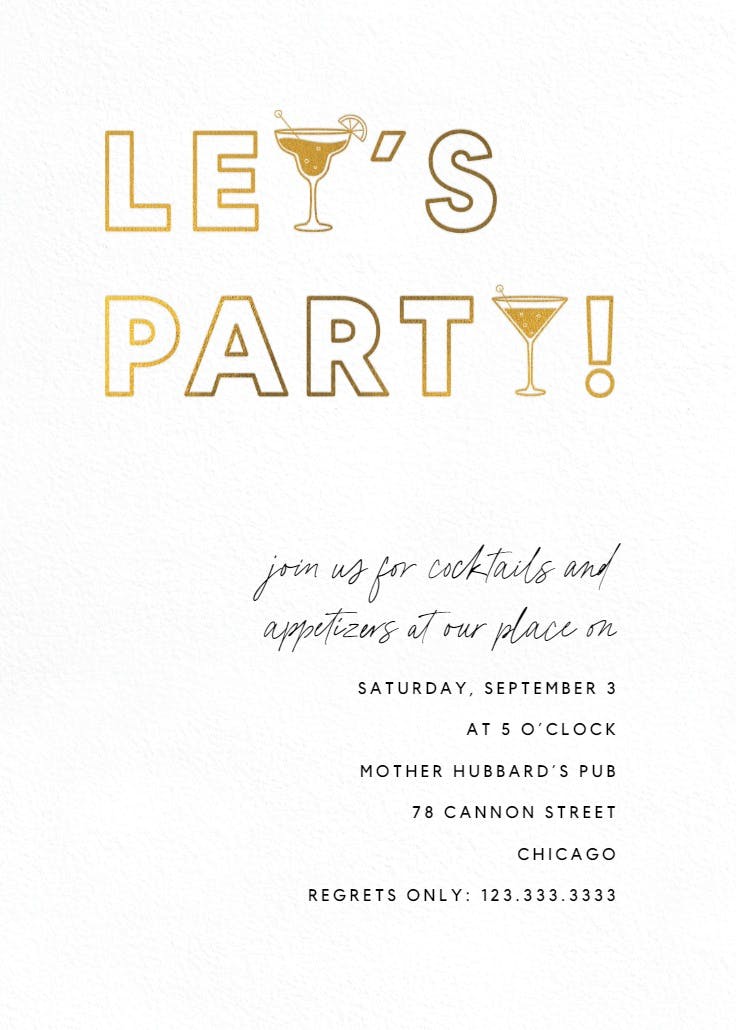 Cool & carefree - party invitation